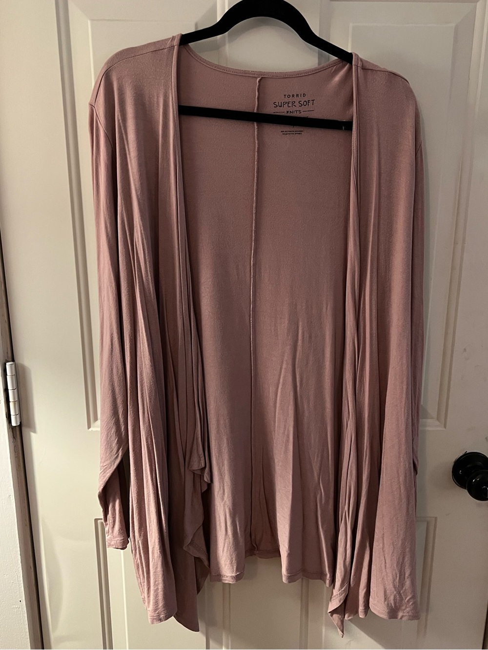 torrid Dusty Rose Open Drape Cardigan